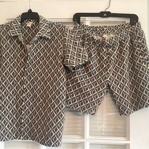 Men's Gray Patterned Hybrid Shorts